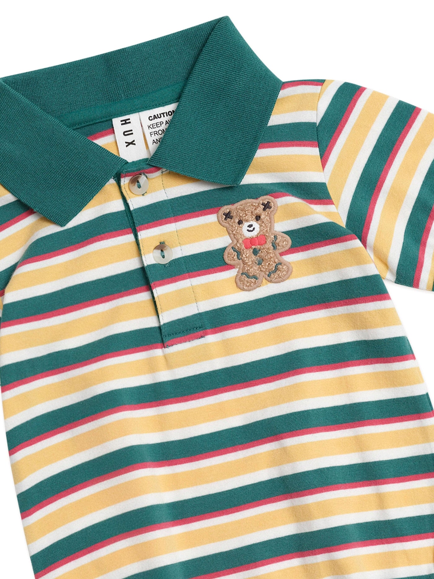 Huxbaby - Gingerbread Preppy Polo Romper - HB0306S25 Romper Huxbaby 