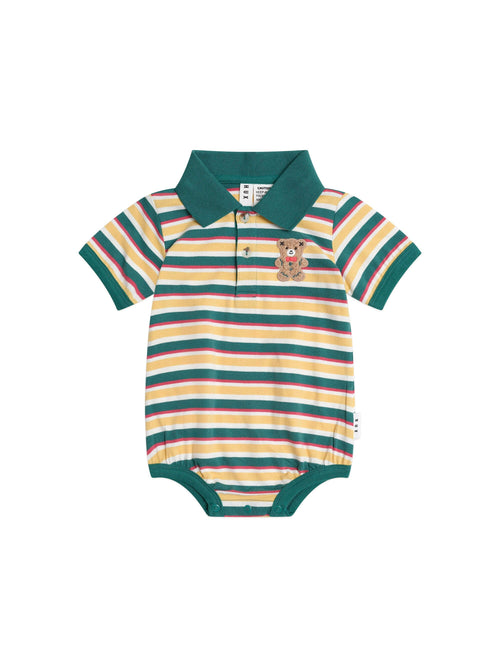 Huxbaby - Gingerbread Preppy Polo Romper - HB0306S25