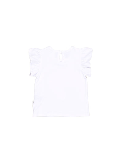 Huxbaby - Glitter Caticorn Frill T-Shirt - HB2193W24 Short Sleeve T-Shirt Huxbaby 