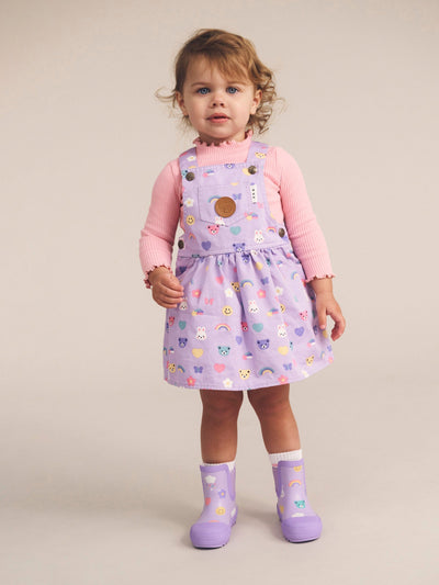 Huxbaby - Hux Emoji Pinafore - HB1201W25 Sleeveless Dress Huxbaby 