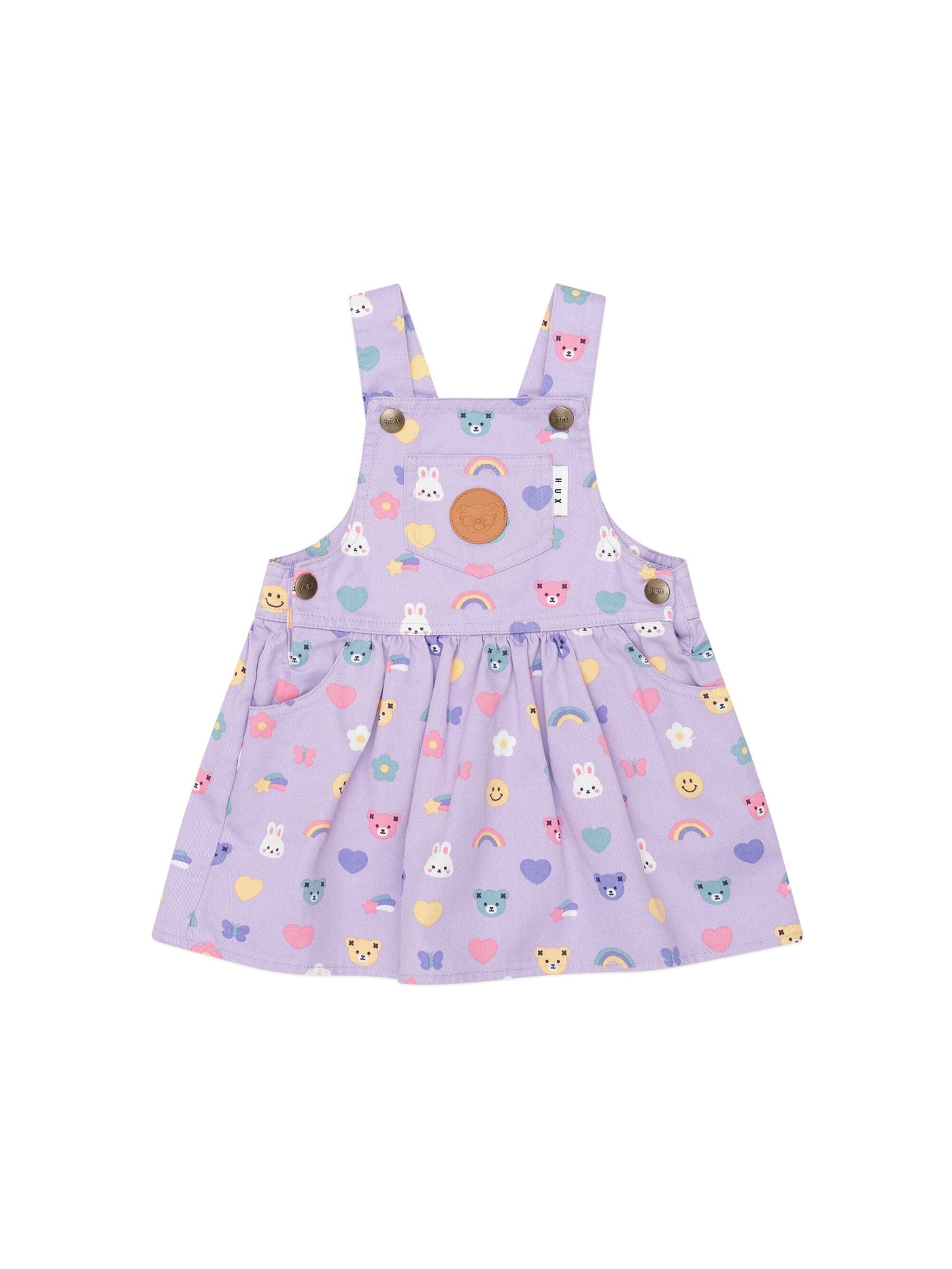 Huxbaby - Hux Emoji Pinafore - HB1201W25 Sleeveless Dress Huxbaby 