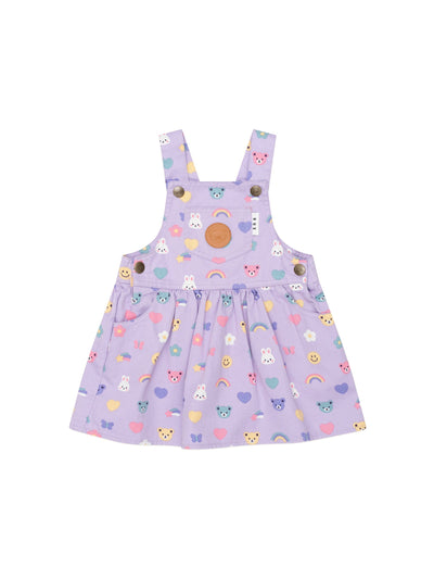 Huxbaby - Hux Emoji Pinafore - HB1201W25 Sleeveless Dress Huxbaby 