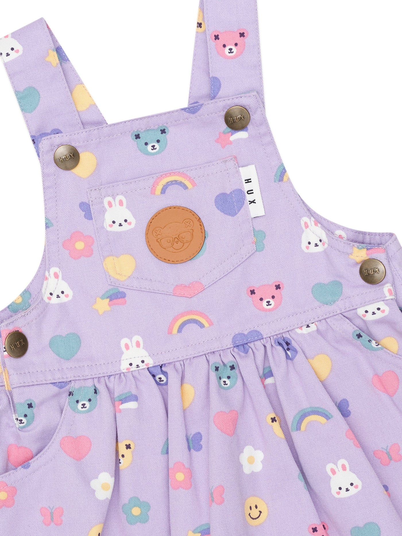 Huxbaby - Hux Emoji Pinafore - HB1201W25 Sleeveless Dress Huxbaby 