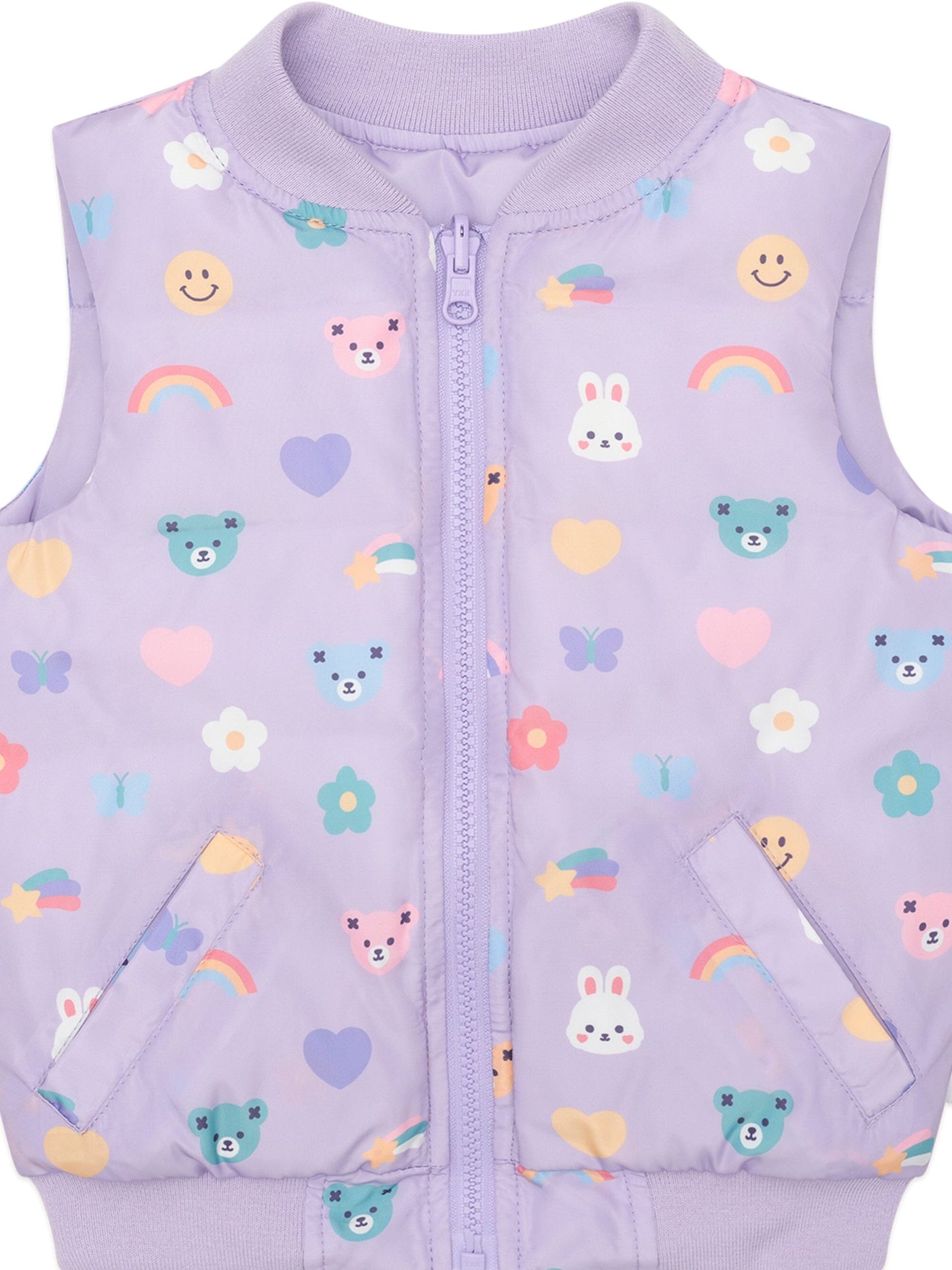 Huxbaby - Hux Emoji Reversible Puffer Vest - HB4152W25 Vest Huxbaby 