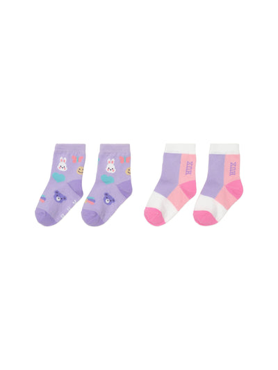 Huxbaby - Hux Emoji Socks 2Pk - HB8141W25 Socks Cherrie Baby Boutique 