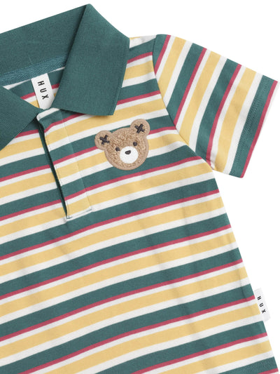 Huxbaby - Hux Stripe Polo Tee - HB2326S25 Short Sleeve Shirt Huxbaby 