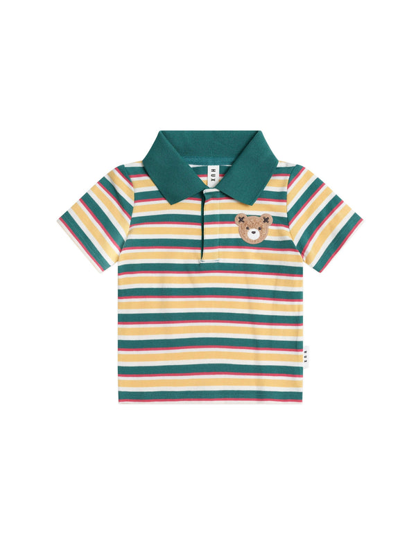 Huxbaby - Hux Stripe Polo Tee - HB2326S25 Short Sleeve Shirt Huxbaby 