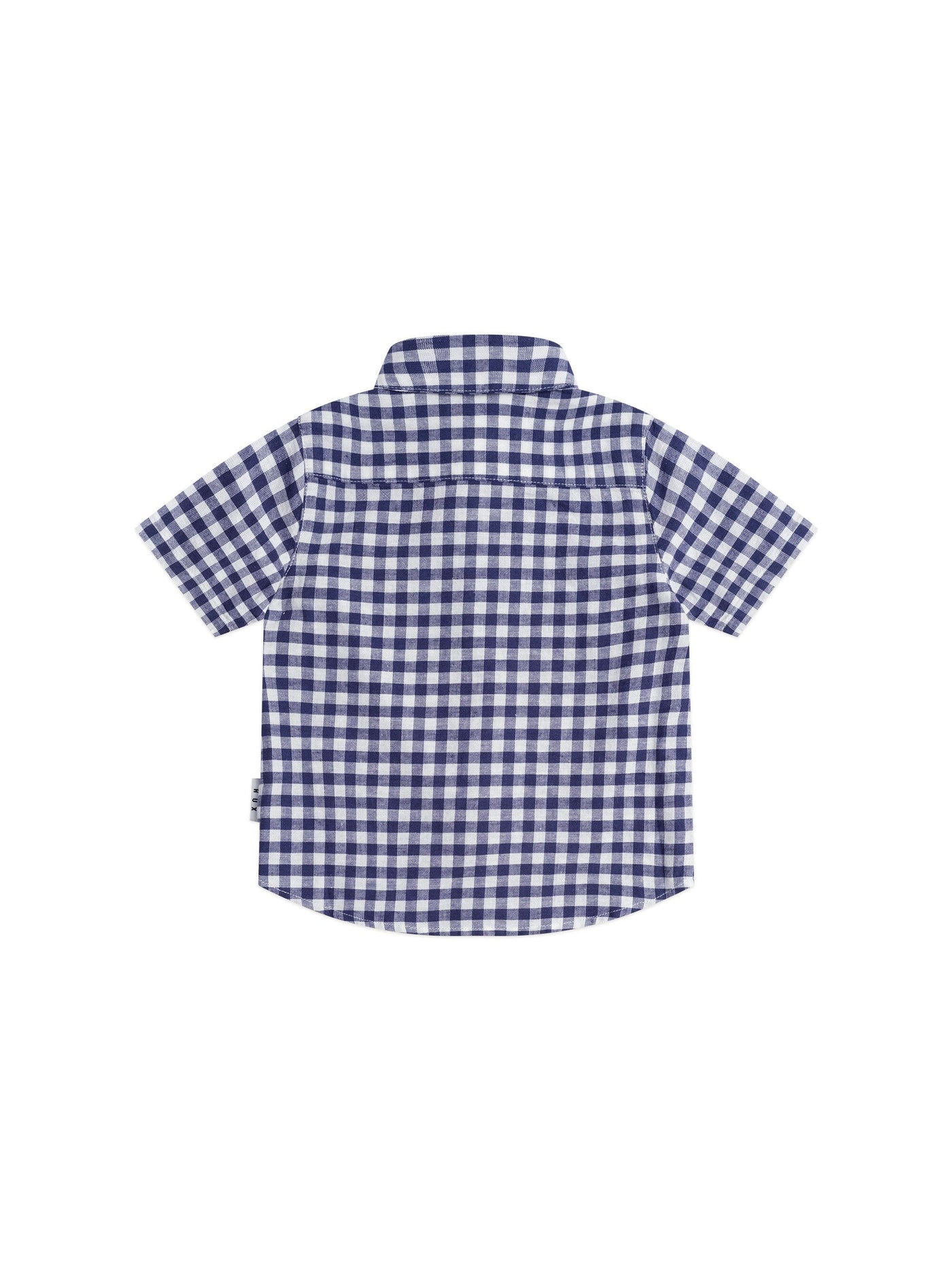 Huxbaby - Huxbear Button Up Blue Check - HB2328S25 Short Sleeve Shirt Huxbaby 