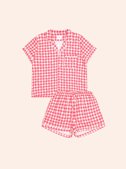 Huxbaby - Huxbear Check Mama Bear PJS | Festive Red