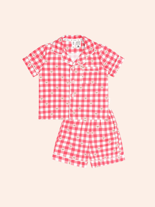 Huxbaby - Huxbear Check PJS | Festive Red