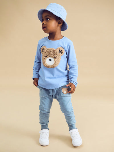 Huxbaby - Huxbear Knit Denim Drop Crotch Pant - HB6057S24 Pants Huxbaby 