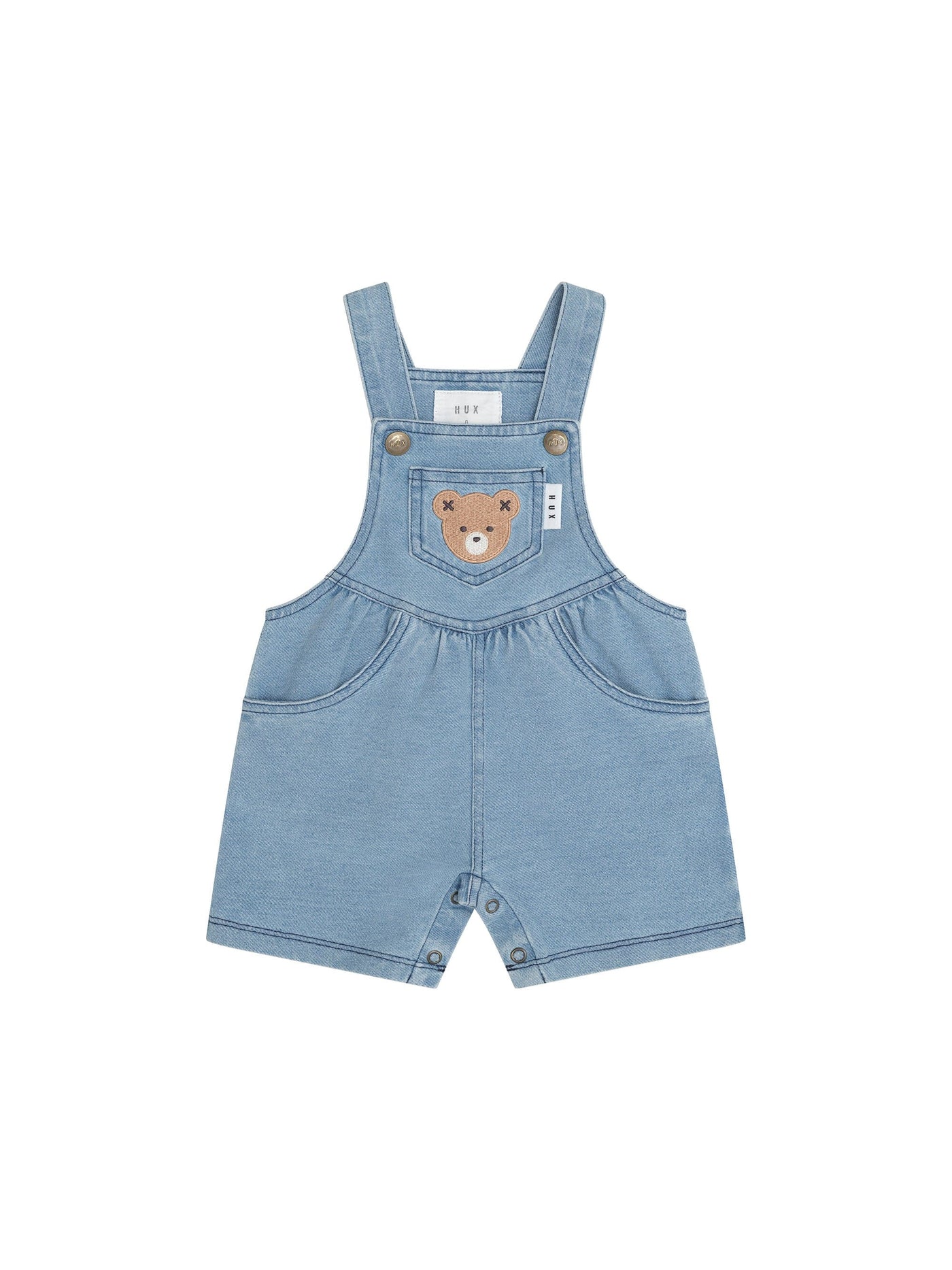 Huxbaby - Huxbear Knit Denim Short Overalls - HB0012S24 Overalls Huxbaby 