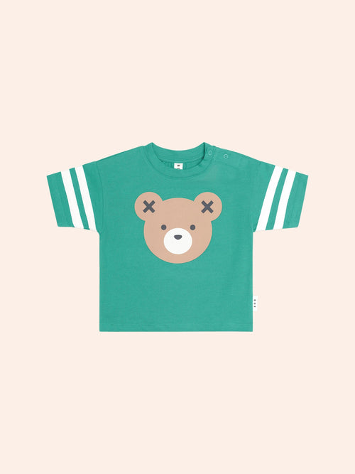 Huxbaby - Huxbear Sporty Stripe Slouchy Tee | Vintage Green