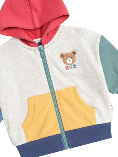Huxbaby - Huxbear Zip Up Hoodie Colour Block - HB3375S25 Hoodie Huxbaby 