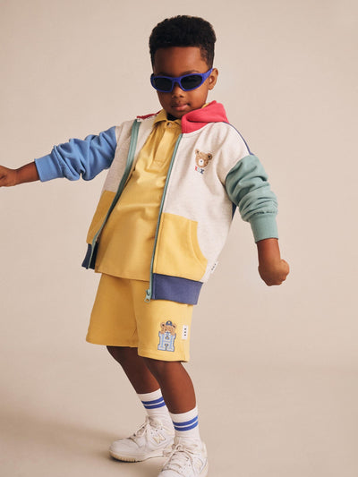 Huxbaby - Huxbear Zip Up Hoodie Colour Block - HB3375S25 Hoodie Huxbaby 