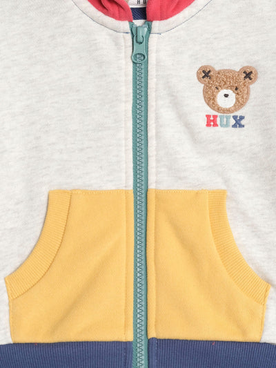 Huxbaby - Huxbear Zip Up Hoodie Colour Block - HB3375S25 Hoodie Huxbaby 