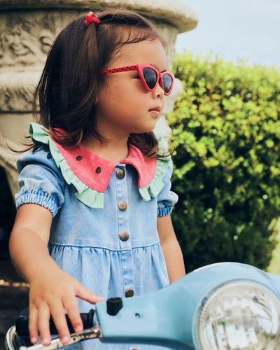 Huxbaby - I Carried a Watermelon Denim Dress - HB1251S25 Short Sleeve Dress Huxbaby 
