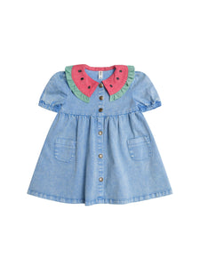 Huxbaby  - I Carried a Watermelon Denim Dress - HB1251S25