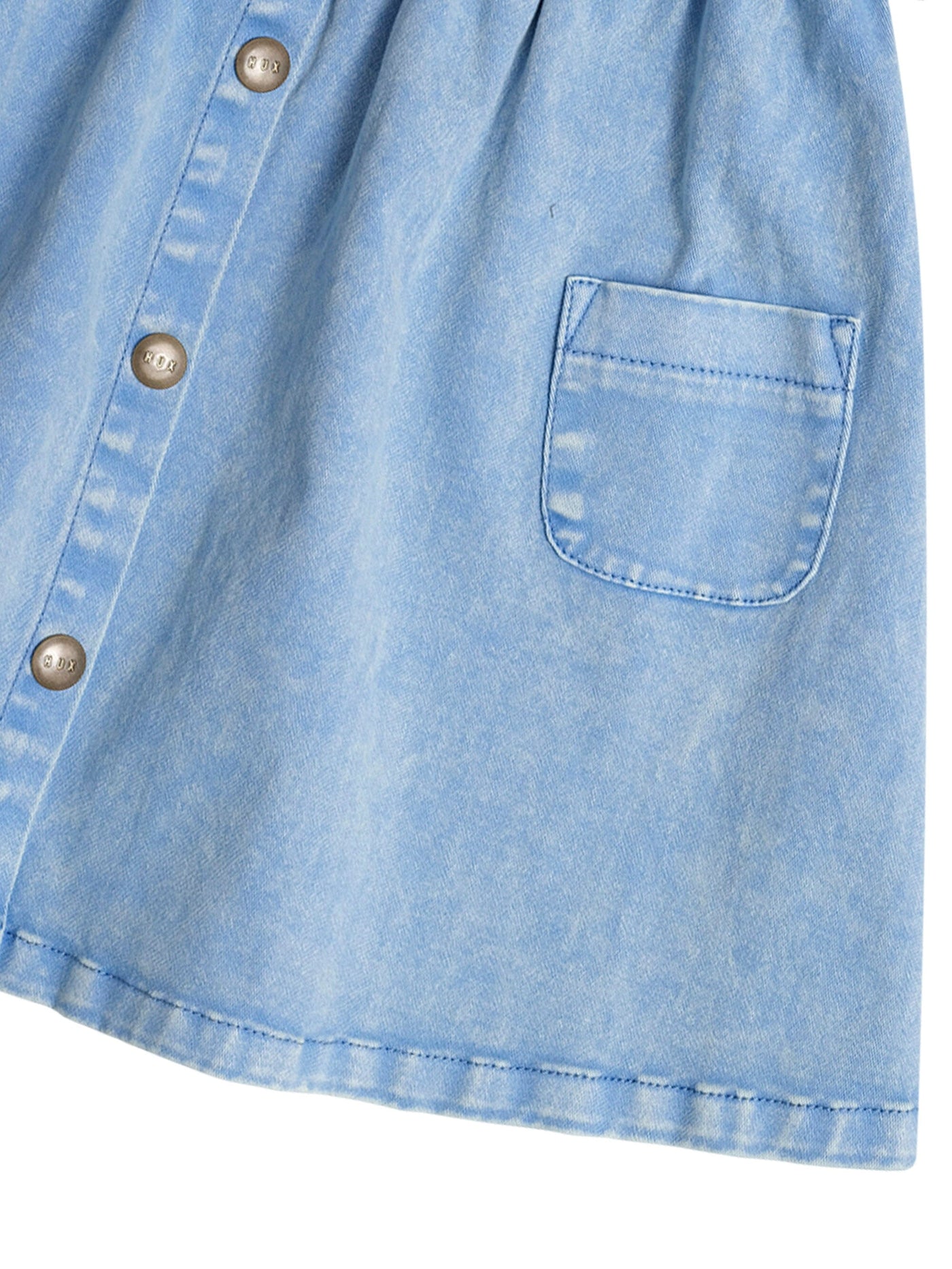 Huxbaby - I Carried a Watermelon Denim Dress - HB1251S25 Short Sleeve Dress Huxbaby 