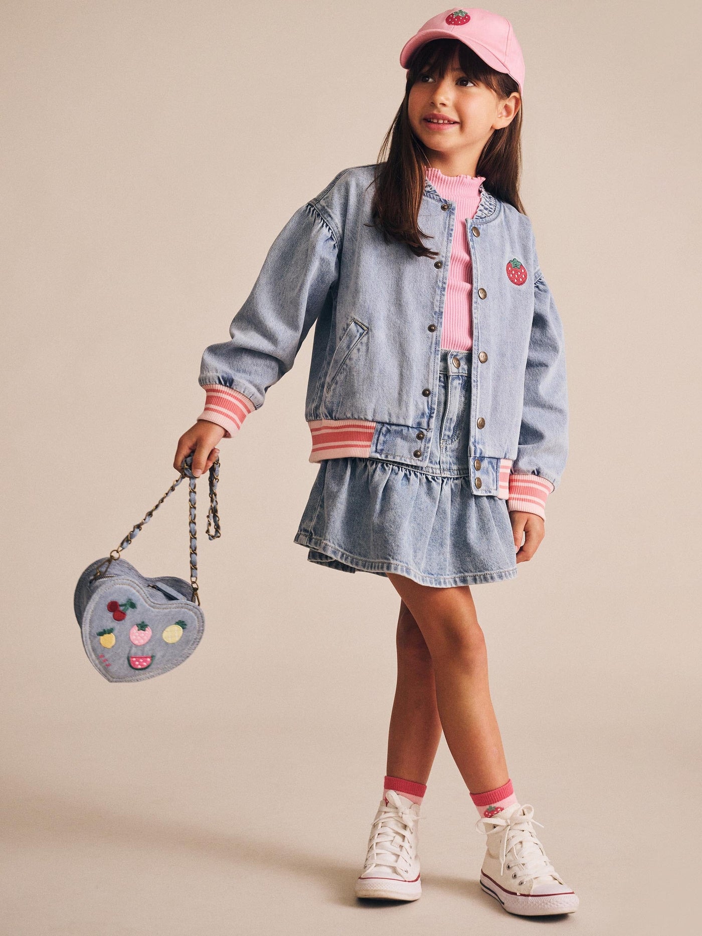 Huxbaby - I Heart Fruit Denim Shoulder Bag - HB8387S25 Handbag Huxbaby 