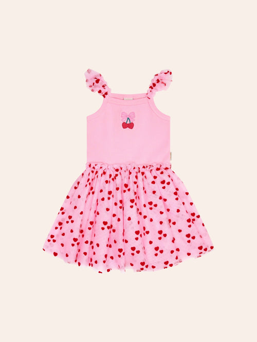 Huxbaby - Icing-on-the-Cupcake Flocked Tulle Dress | Cupcake Pink - PREORDER