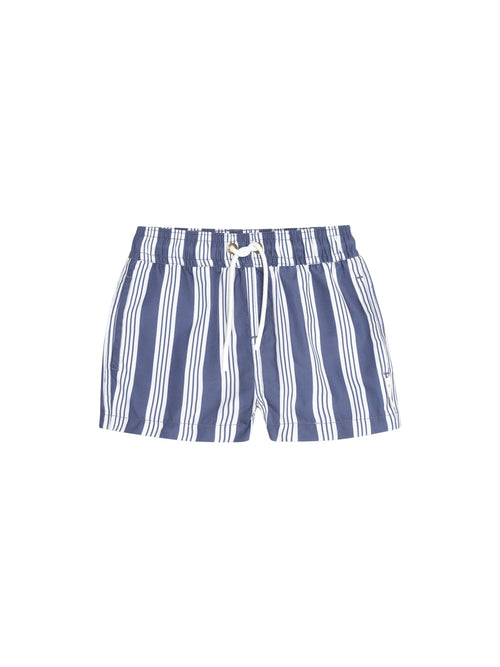 Huxbaby - Ink Stripe Boardshort | Ink / Almond Milk