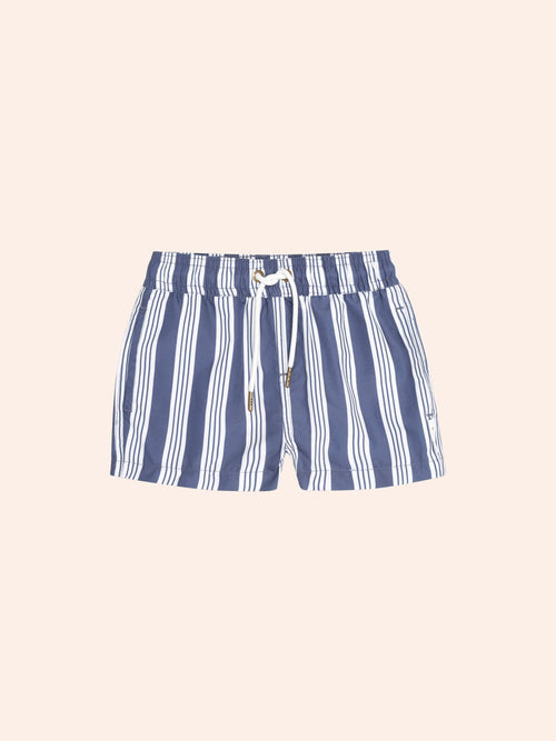 Huxbaby - Ink Stripe Boardshort | Ink / Almond Milk