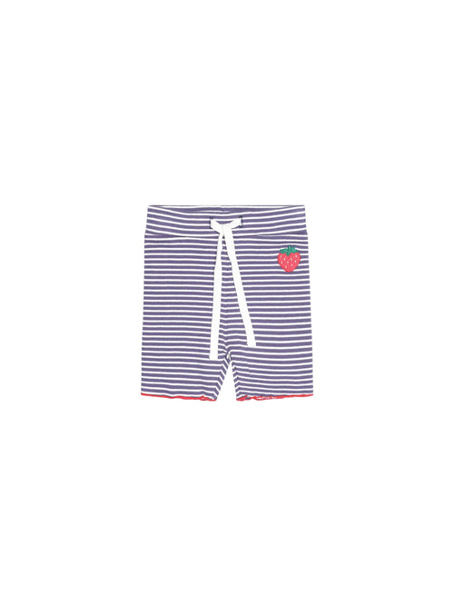 Huxbaby - Ink Stripe Rib Bike Short | Ink / Almond Stripe