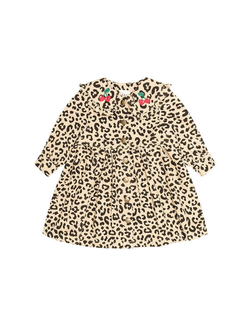 Huxbaby - Leopard Cherry Collar Dress | Animal