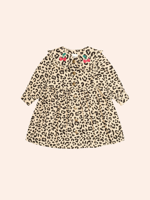 Huxbaby - Leopard Cherry Collar Dress | Animal