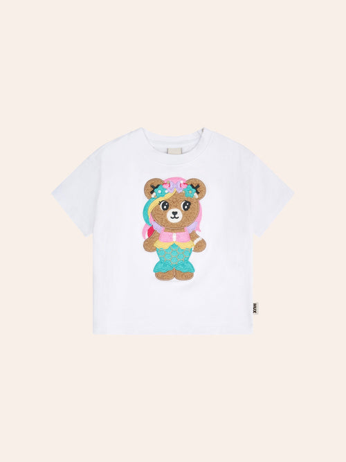 Huxbaby - Magical Mer-Hux Drop Shoulder Tee | White - PREORDER