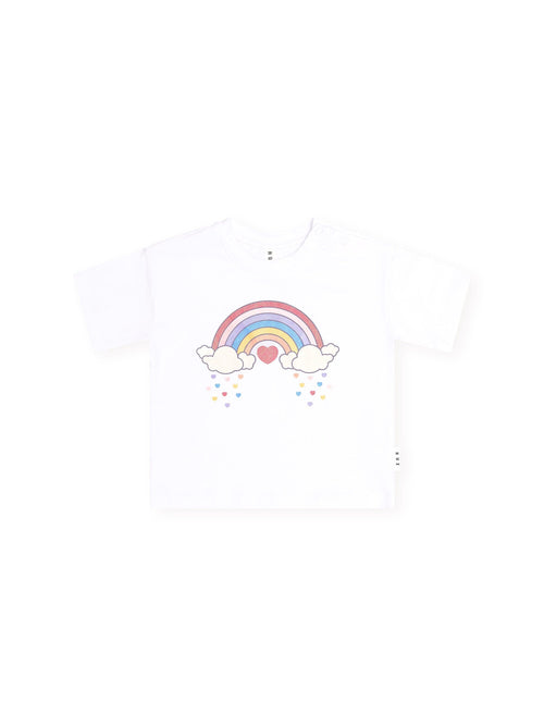 Huxbaby - Magical Rainbow Slouchy Tee | White