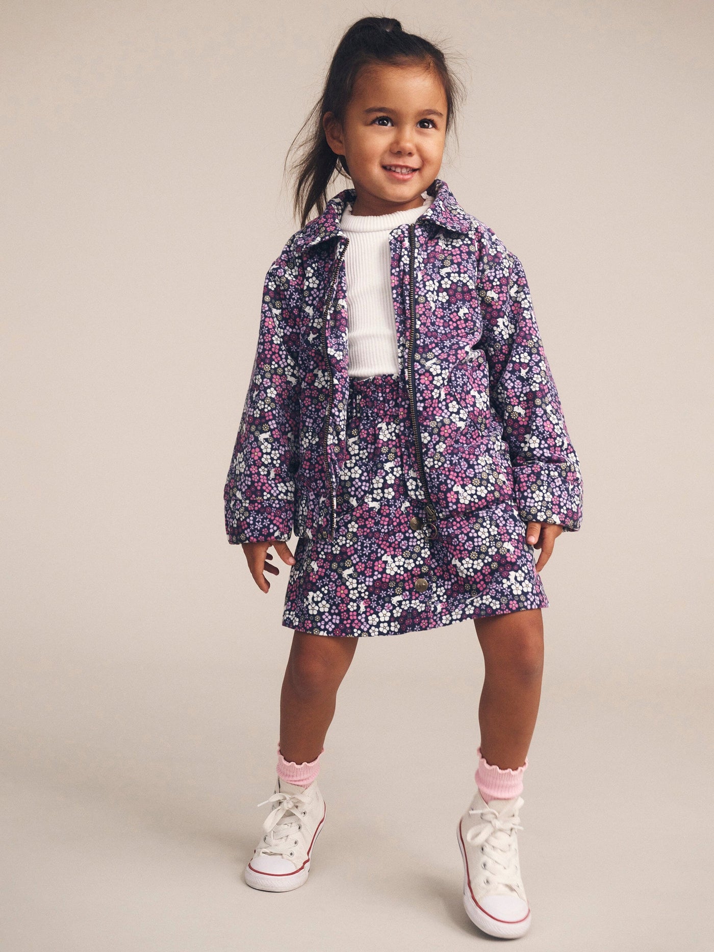 Huxbaby - Midnight Flower Garden Cord Jacket - HB4193W25 Jacket Huxbaby 