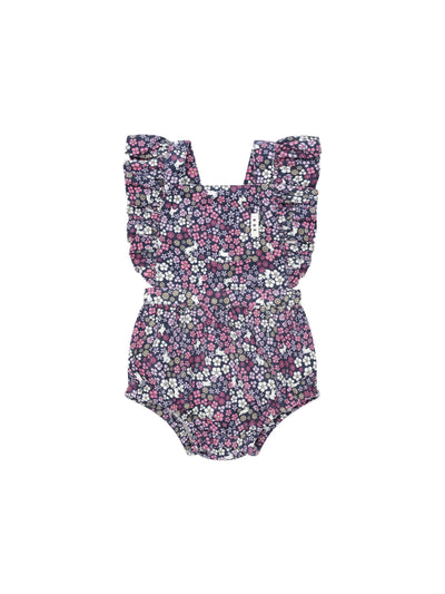 Huxbaby - Midnight Flower Garden Frill Playsuit - HB0199W25 Playsuit Huxbaby 