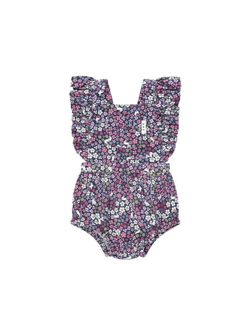 Huxbaby - Midnight Flower Garden Frill Playsuit - HB0199W25