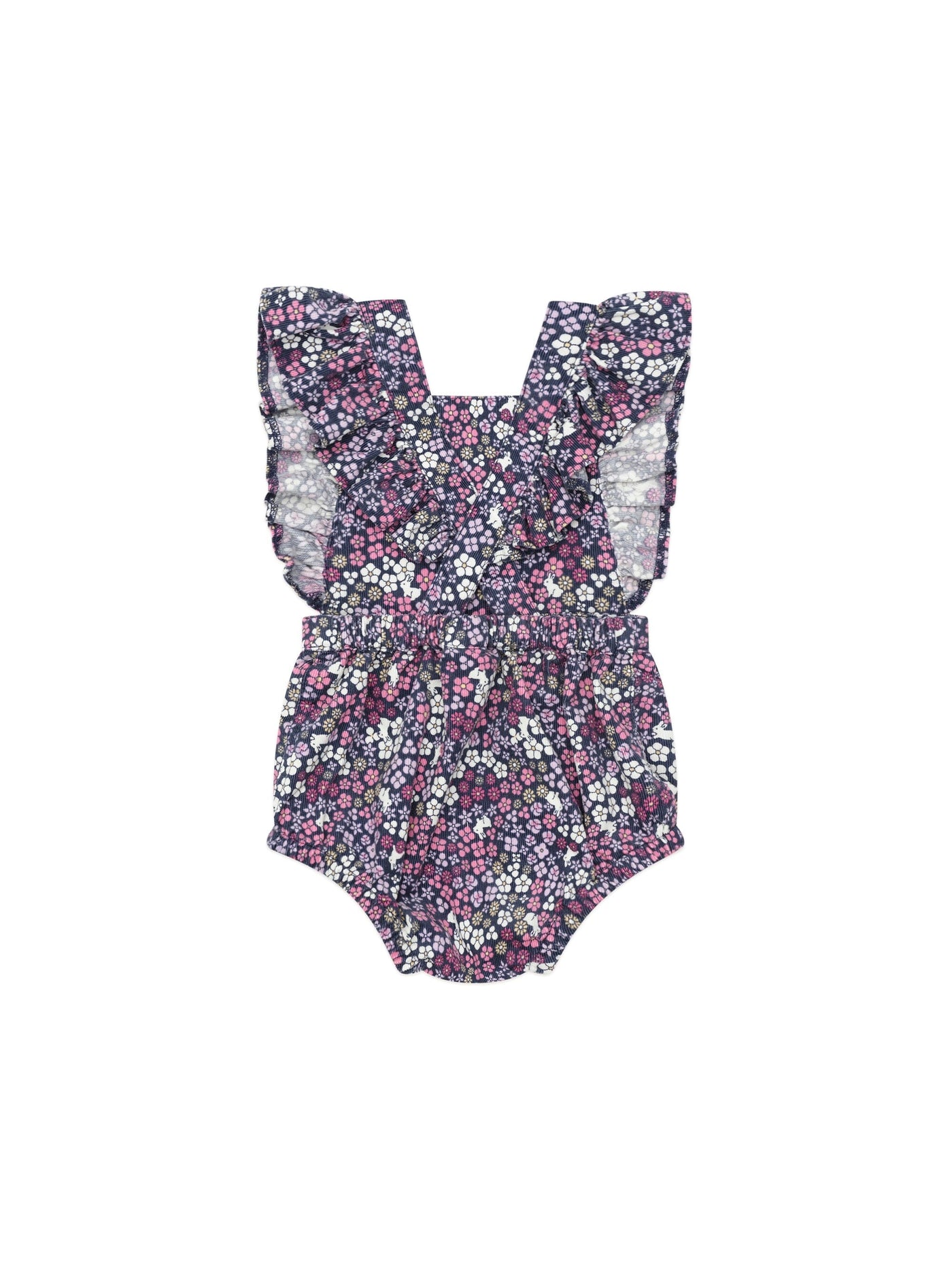 Huxbaby - Midnight Flower Garden Frill Playsuit - HB0199W25 Playsuit Huxbaby 