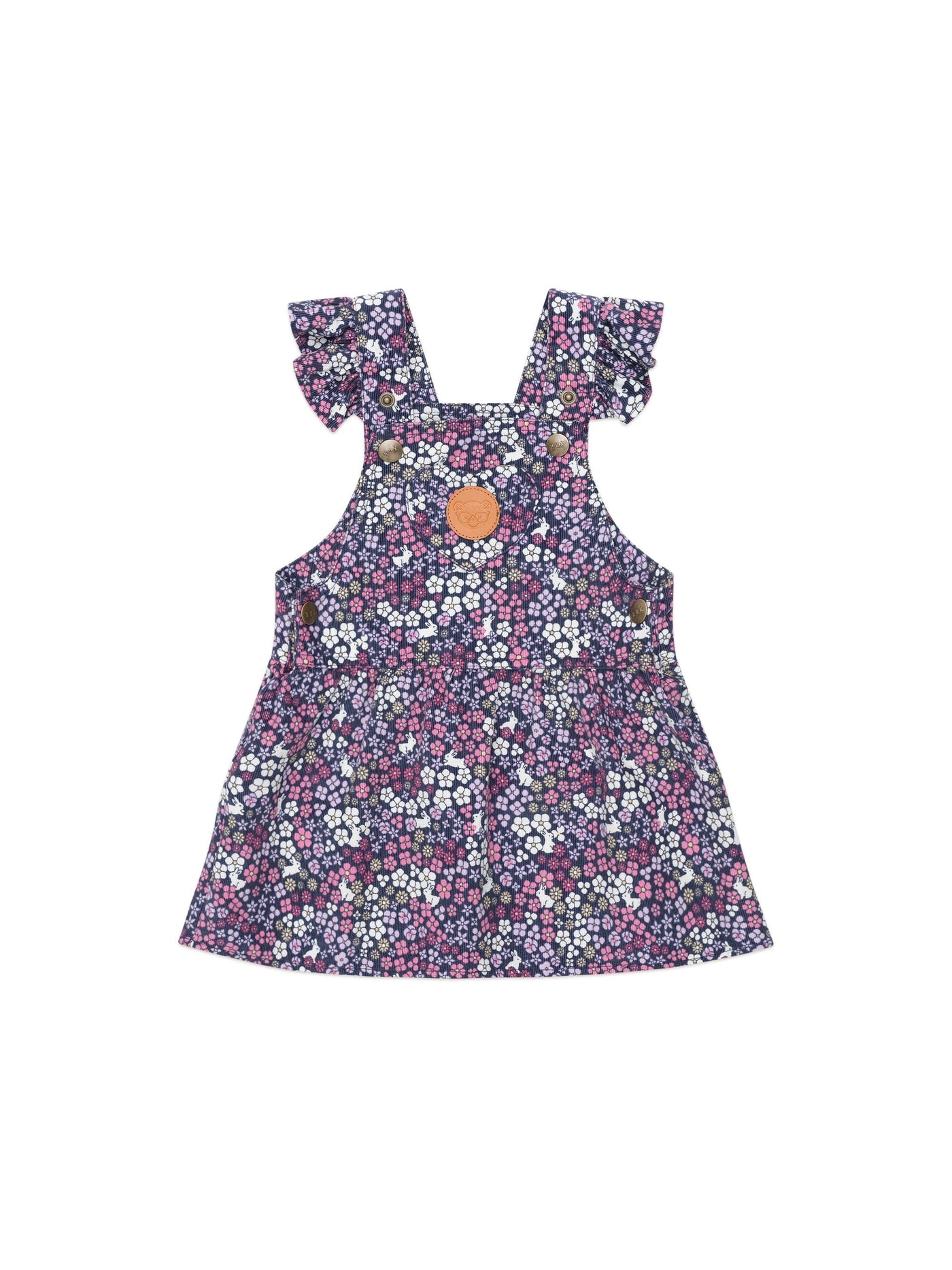 Huxbaby - Midnight Flower Garden Overall Dress - HB1198W25 Sleeveless Dress Huxbaby 