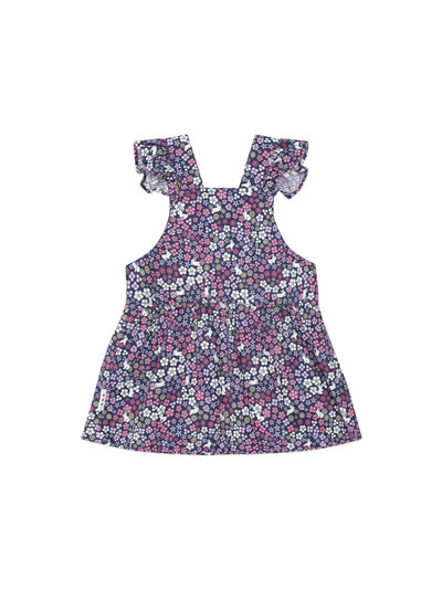 Huxbaby - Midnight Flower Garden Overall Dress - HB1198W25 Sleeveless Dress Huxbaby 