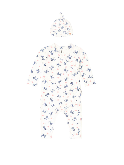 Huxbaby - My First Hux Hearts And Bows  Newborn Romper