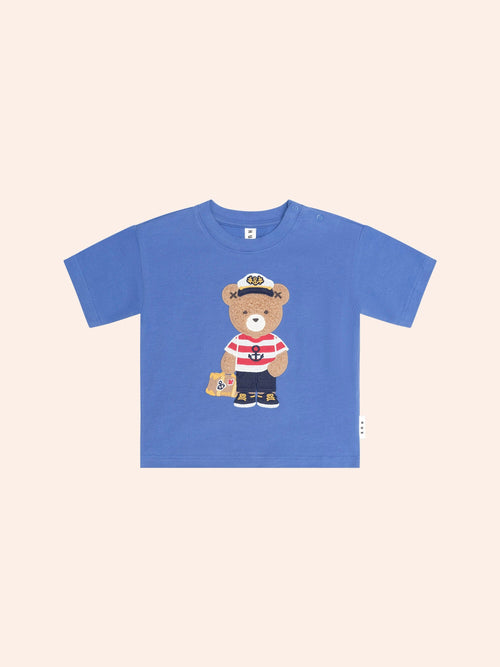 Huxbaby - Nautical Hux Drop Shoulder Slouchy Tee | Cobalt