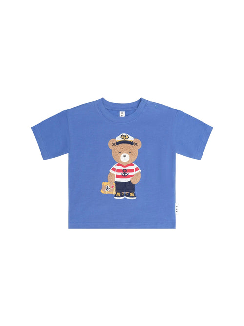 Huxbaby - Nautical Hux Drop Shoulder Slouchy Tee | Cobalt