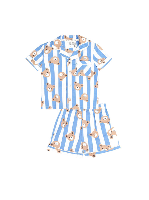 Huxbaby - Nautical Huxbear Stripe Pjs | Nautical/Almond Milk