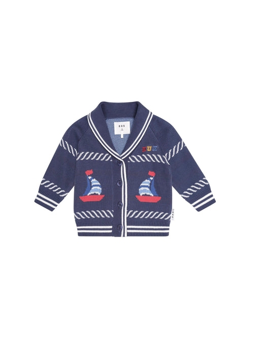 Huxbaby - Nautical Shawl Collar Cardi | Ink