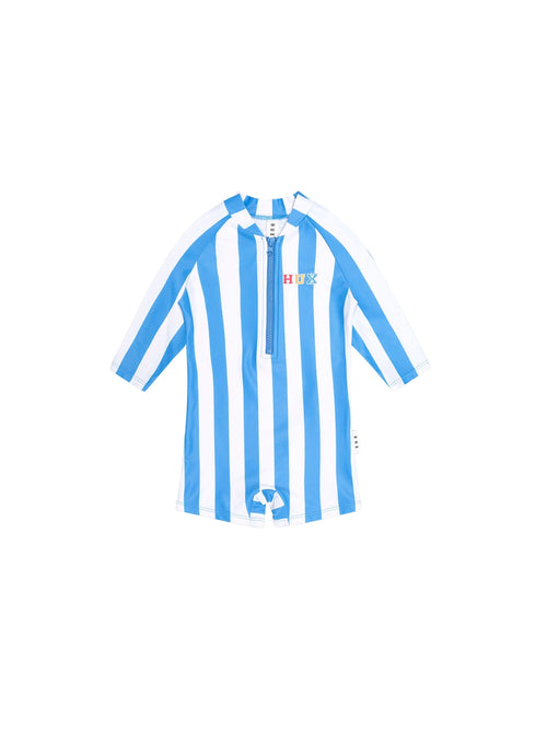 Huxbaby - Nautical Stripe Rashsuit | Nautical / Almond Milk Stripe