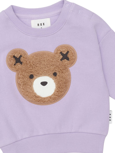 Huxbaby - Orchid Furry Huxbear Sweatshirt - HB3253W25 Jumper Huxbaby 