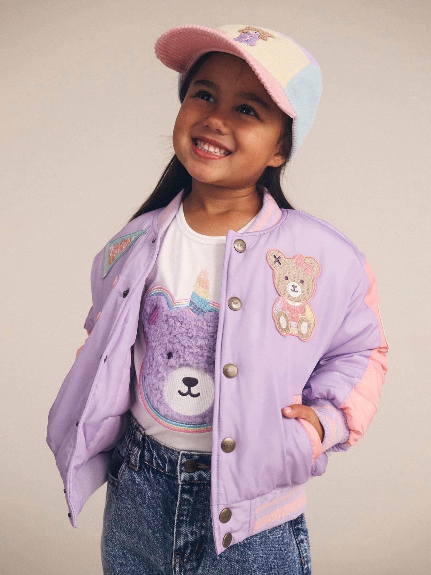 Huxbaby - Orchid Hux College Varsity Jacket - HB4149W25 Jacket Huxbaby 