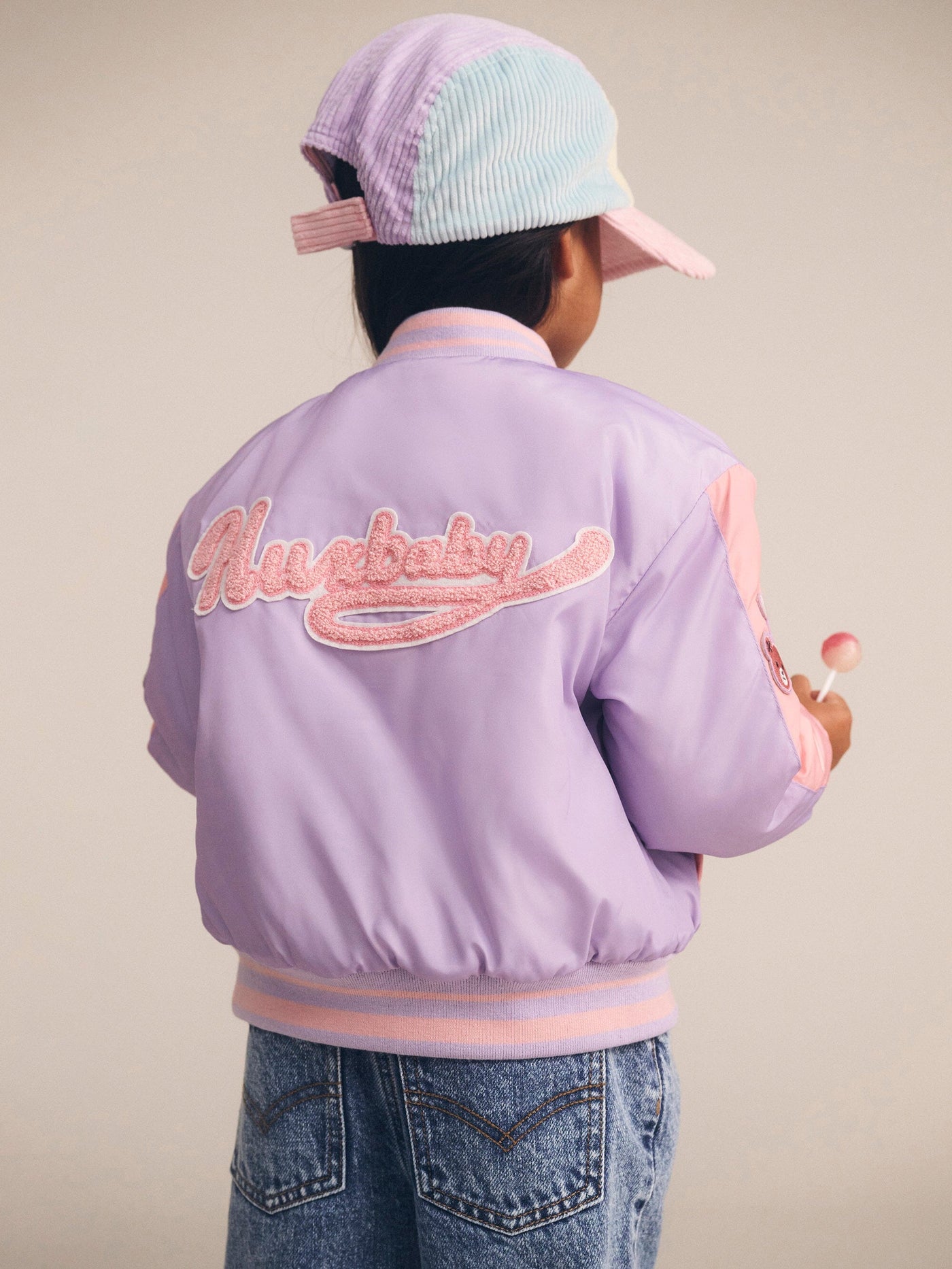 Huxbaby - Orchid Hux College Varsity Jacket - HB4149W25 Jacket Huxbaby 