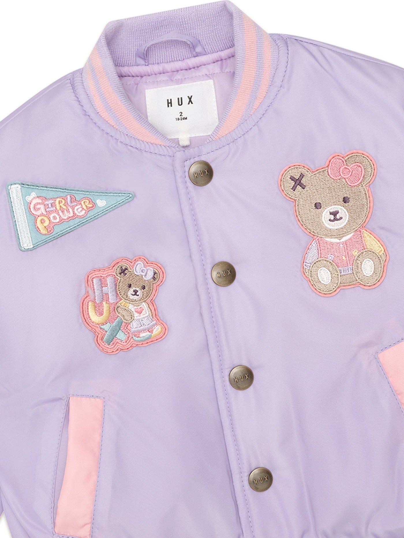 Huxbaby - Orchid Hux College Varsity Jacket - HB4149W25 Jacket Huxbaby 