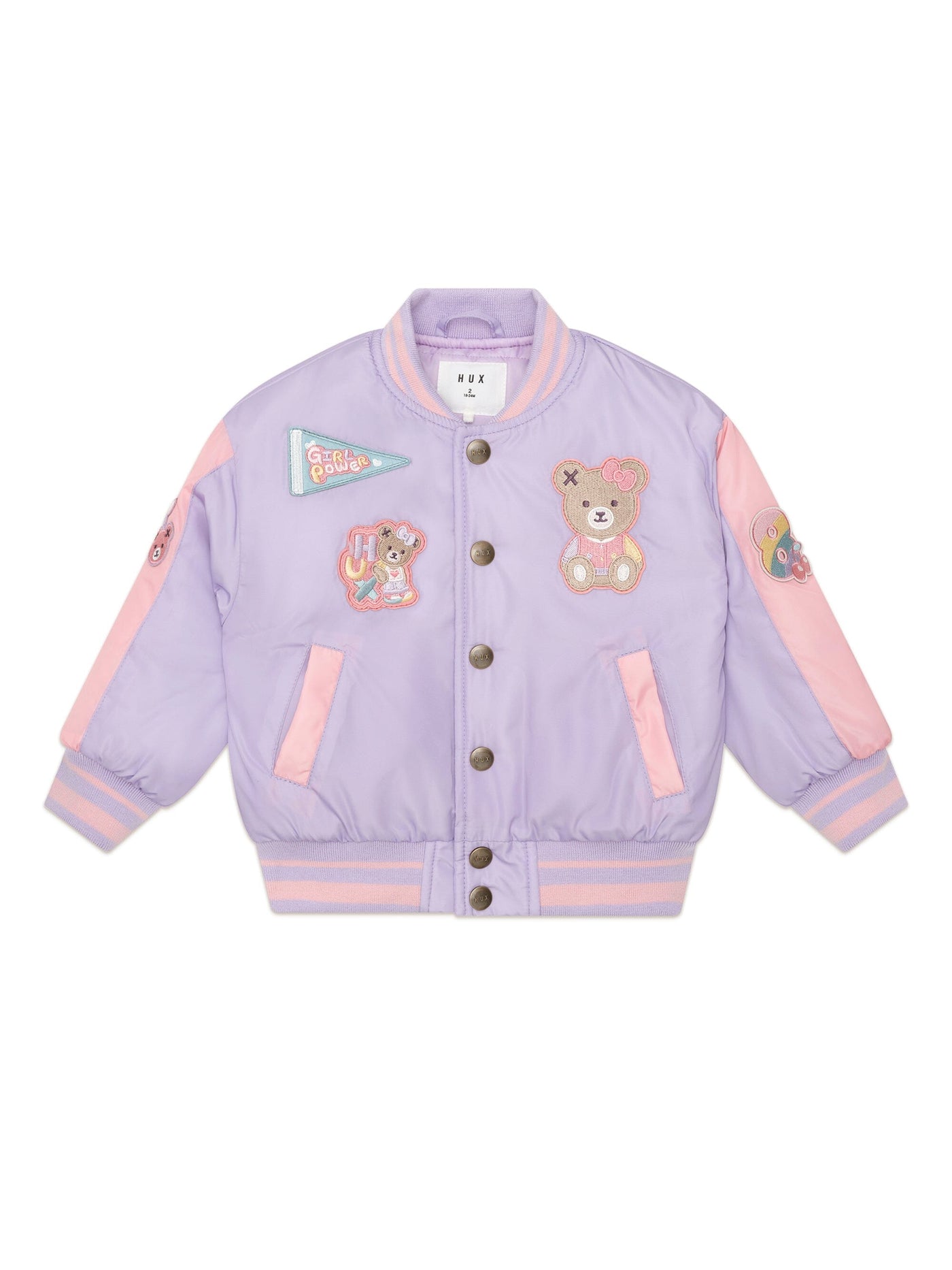 Huxbaby - Orchid Hux College Varsity Jacket - HB4149W25 Jacket Huxbaby 