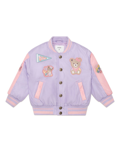 Huxbaby - Orchid Hux College Varsity Jacket - HB4149W25 Jacket Huxbaby 